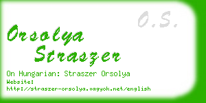 orsolya straszer business card